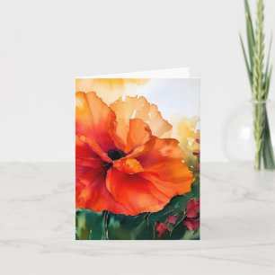 Glorious Morning poppy small card