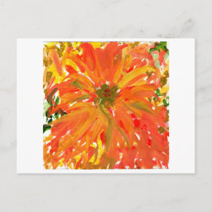 Glorious orange flower postcard