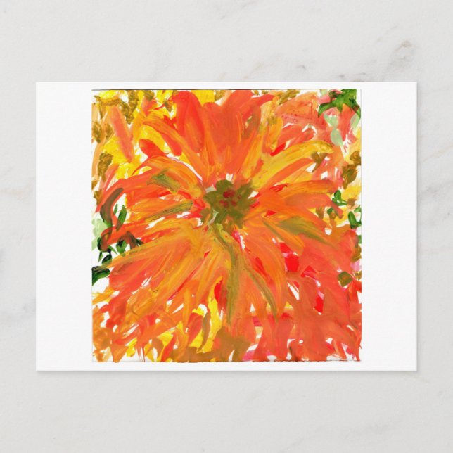 Glorious orange flower postcard (Front)
