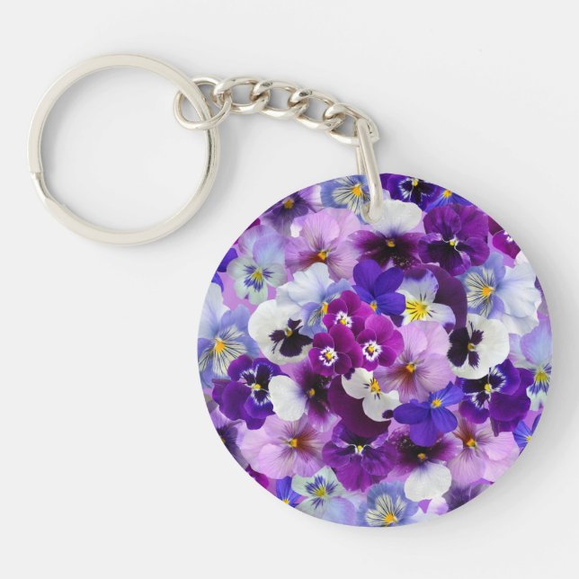 Glorious Pansies, Keychain (Front)