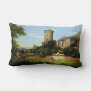Glorious Past (Medieval Joust) (Vintage Art) Lumbar Pillow