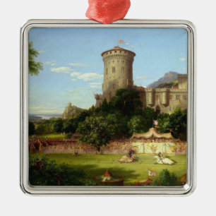 Glorious Past (Medieval Joust) (Vintage Art) Metal Ornament