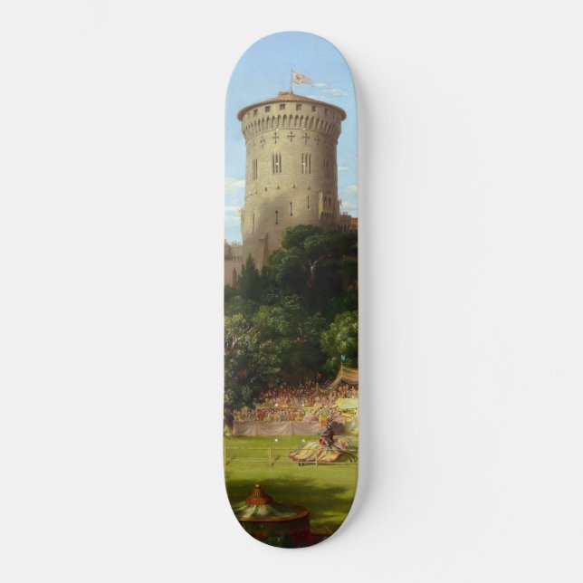 Glorious Past (Medieval Joust) (Vintage Art) Skateboard (Front)