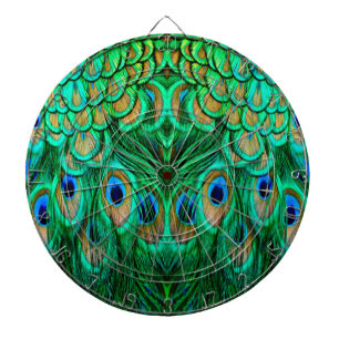 Glorious Peacock Feathers Dartboard