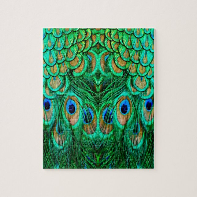 Glorious Peacock Feathers Jigsaw Puzzle (Vertical)