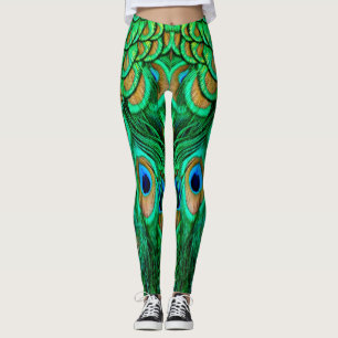 Glorious Peacock Feathers Leggings