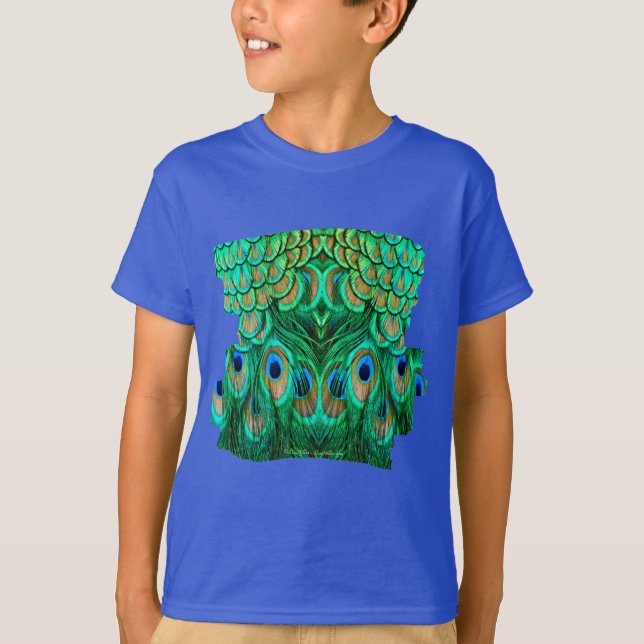 Glorious Peacock Feathers T-Shirt (Front)