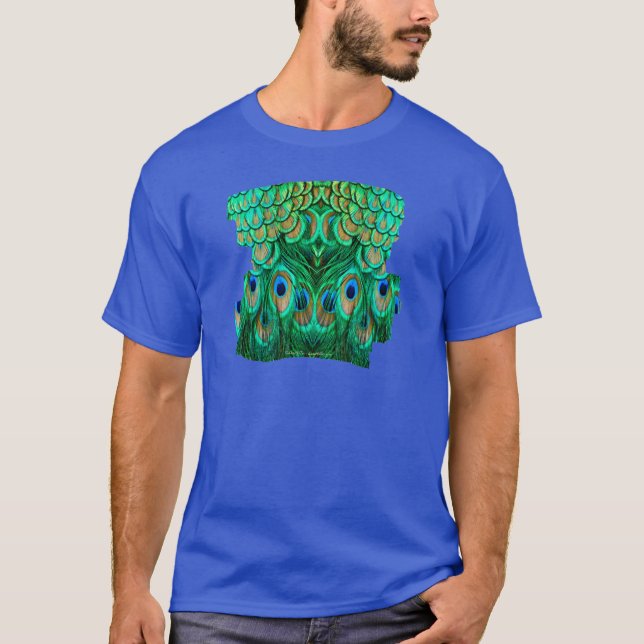Glorious Peacock Feathers T-Shirt (Front)