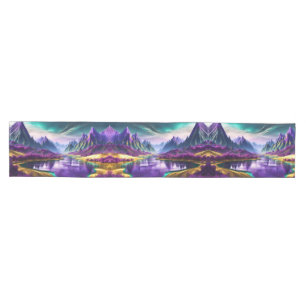 Glorious Purple and Gold Landscape Medium Table Runner