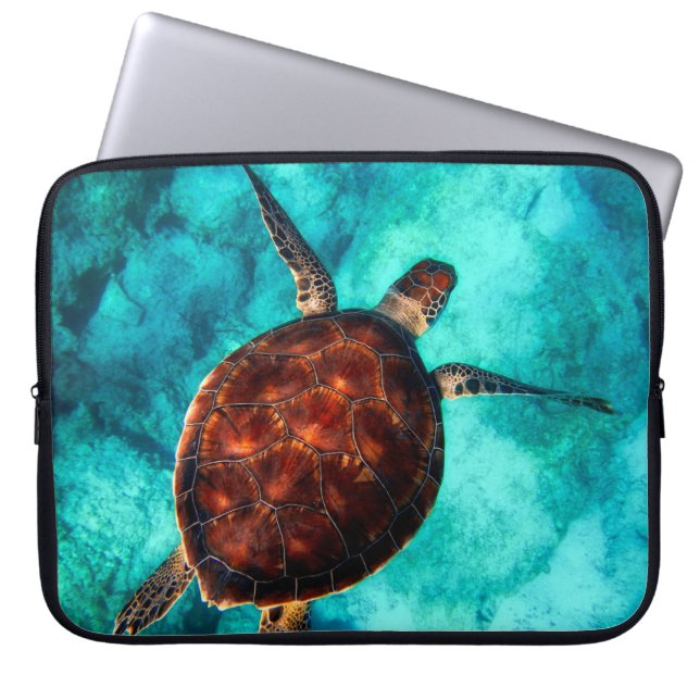 Glorious Sea Turtle Laptop Sleeve (Front)