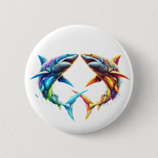 Glorious Shark 2 Inch Round Button