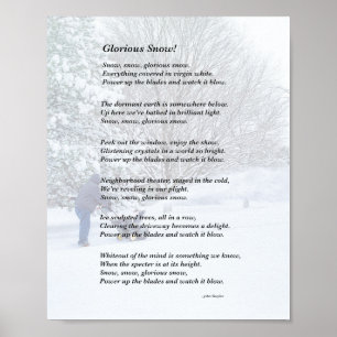 Glorious Snow Seasonal Poem Poster