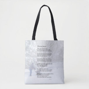 Glorious Snow Seasonal Poem Tote Bag