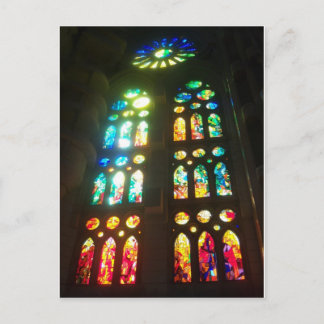 Glorious Stained Glass Windows Postcard