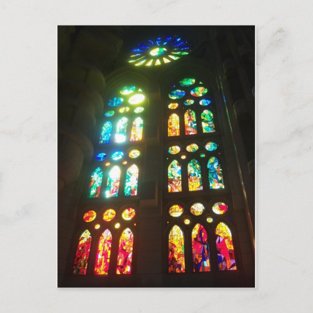 Glorious Stained Glass Windows Postcard (Front)