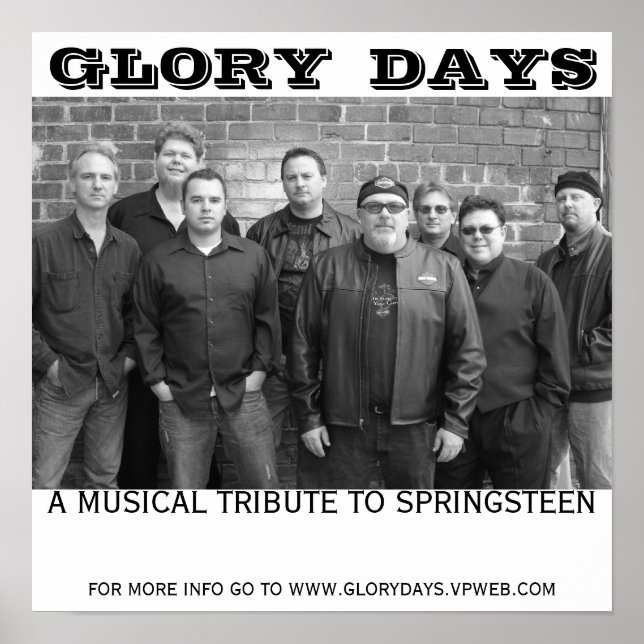 Glory days poster, GLORY, DAYS, A MUSICAL TRIBU... Poster (Front)