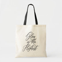 Glory in the Highest Religious Christmas Tote Bag