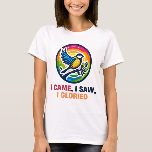 Glory of Great Tit Bird T-Shirt (Front)
