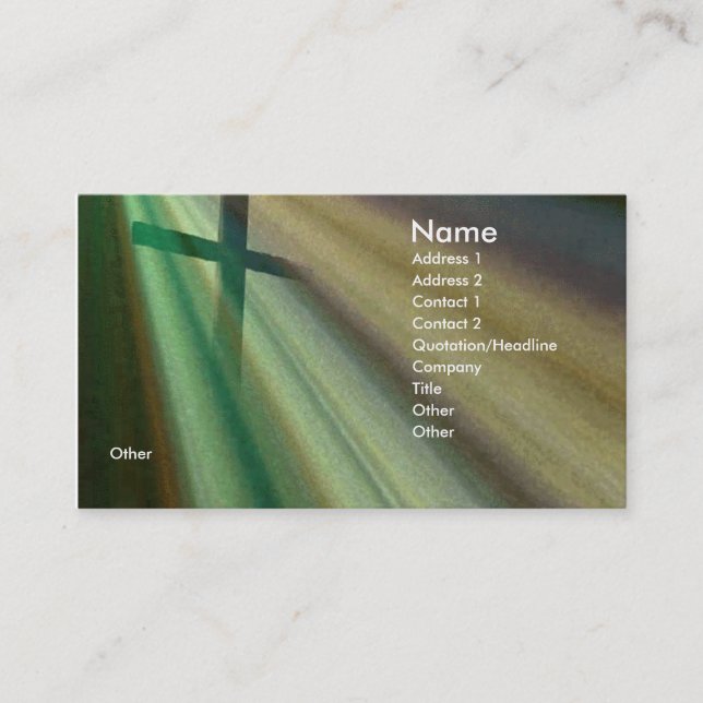 Glory of the cross clergy business card calling (Front)
