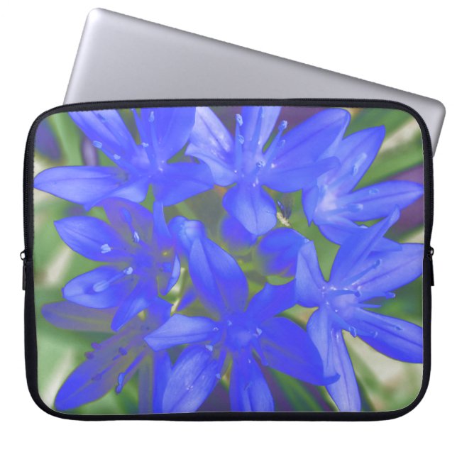 Glory of the Snow Fluorescent Blue Laptop Bag (Front)