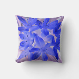 Glory of the Snow Shocking Blue Pillow