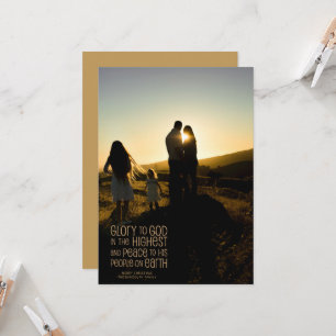 Glory to God Christmas photo card