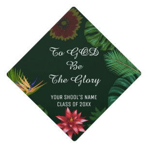 Glory to GOD   Custom Class Year Graduation Cap Topper