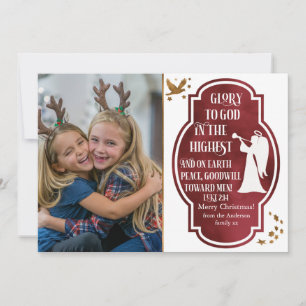 Glory To God In The Highest Christmas Holiday Card