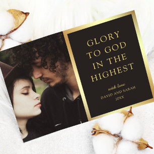 Glory To God In The Highest Christmas Photo Holiday Card