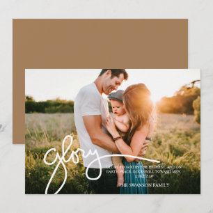 Glory to God in the Highest Photo Hand-Written Holiday Card