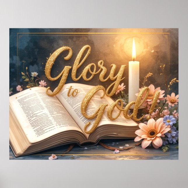 Glory to God - Inspirational artwork #3 Poster (Front)