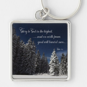 Glory to God - Luke 2:14 Keychain