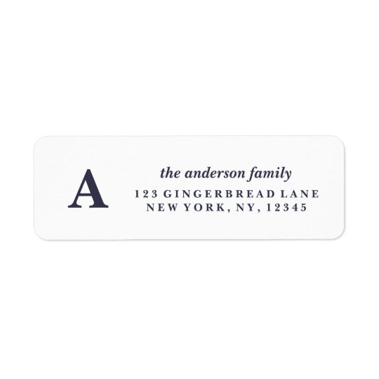 Glory to God Monogram Return Address Label