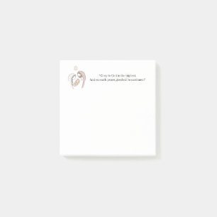 "Glory To God On The Highest" Nativity Christmas Post-it Notes