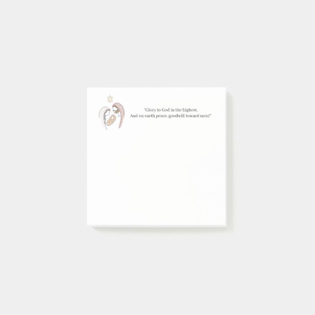 "Glory To God On The Highest" Nativity Christmas | Post-it Notes (Front)