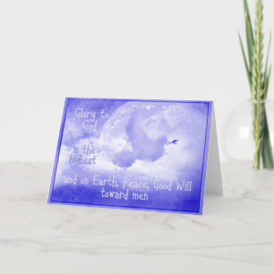 Glory to God Peace on Earth toward Men Holiday Card