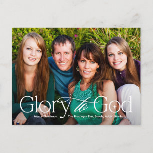 Glory to God Religious Christmas Card Postcard