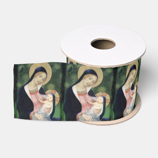 glory to jesus and mary grosgrain ribbon (Spool)