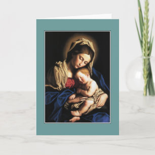 Glory To Jesus And Mary Holiday Card