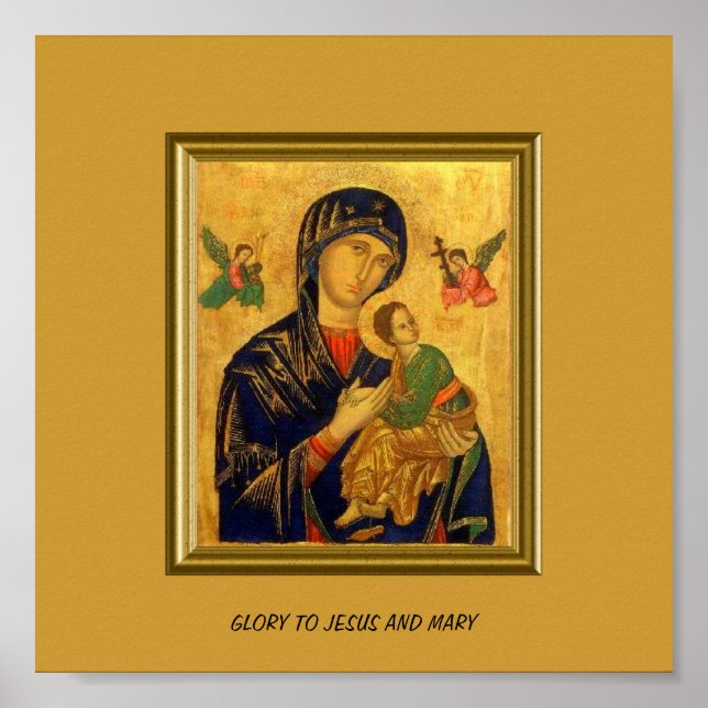 GLORY TO JESUS AND MARY POSTER (Front)