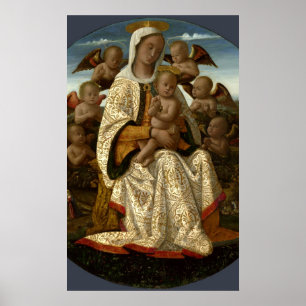 GLORY TO JESUS AND MARY POSTER
