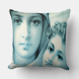 Glory To Jesus And Mary Throw Pillow