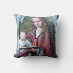 Glory To Jesus And Mary Throw Pillow