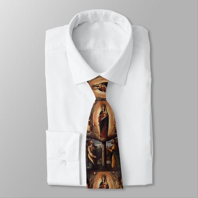 glory to jesus and mary tie (Tied)