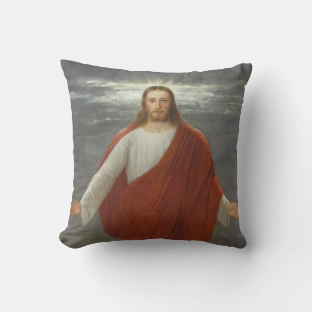 GLORY TO JESUS THROW PILLOW (Front)