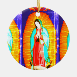 Glory To Our Lady Of Guadalupe Ceramic Ornament