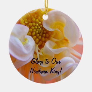 Glory to Our Newborn King! Holiday Ornaments Pink