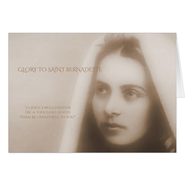 Glory to Saint Bernadette (Front Horizontal)