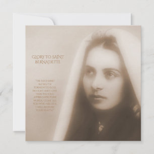 Glory to Saint Bernadette Holiday Card