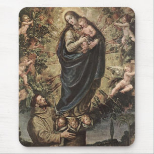 GLORY TO SAINT FRANCIS MOUSE PAD